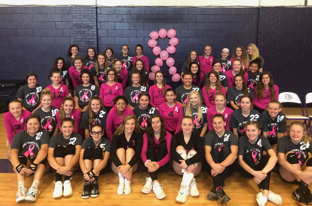 Volleyball Teams Show Support