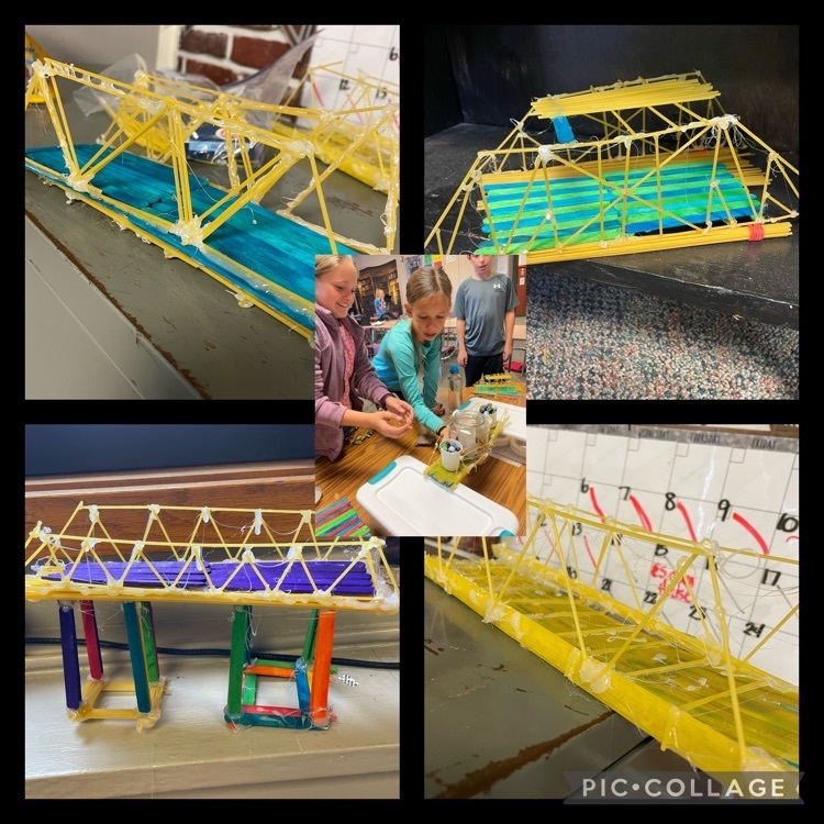 truss bridges built by 5th grade students
