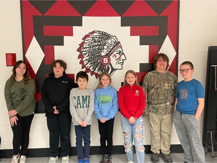 District Spelling Bee winners. Caleigh Dyer, Chester Ray, Koda Polley, Scarlett Perrott, Tenley Stollard, Bear Bryant, Alternates:Alex Fultz and Not pictured Mary Crist. 